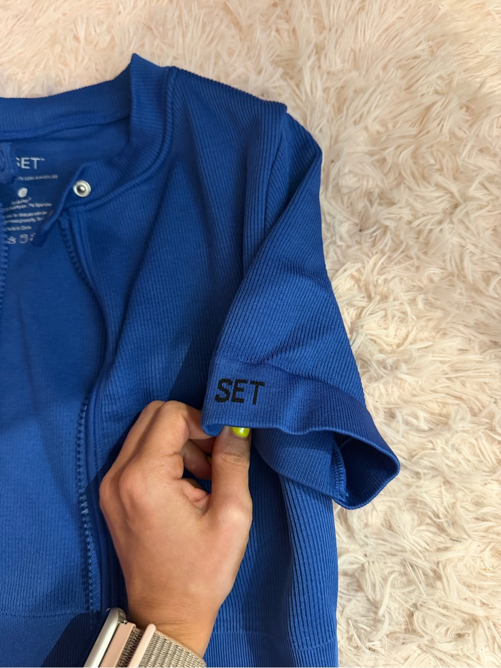 blue Set Active moto top - Picture 3 of 4
